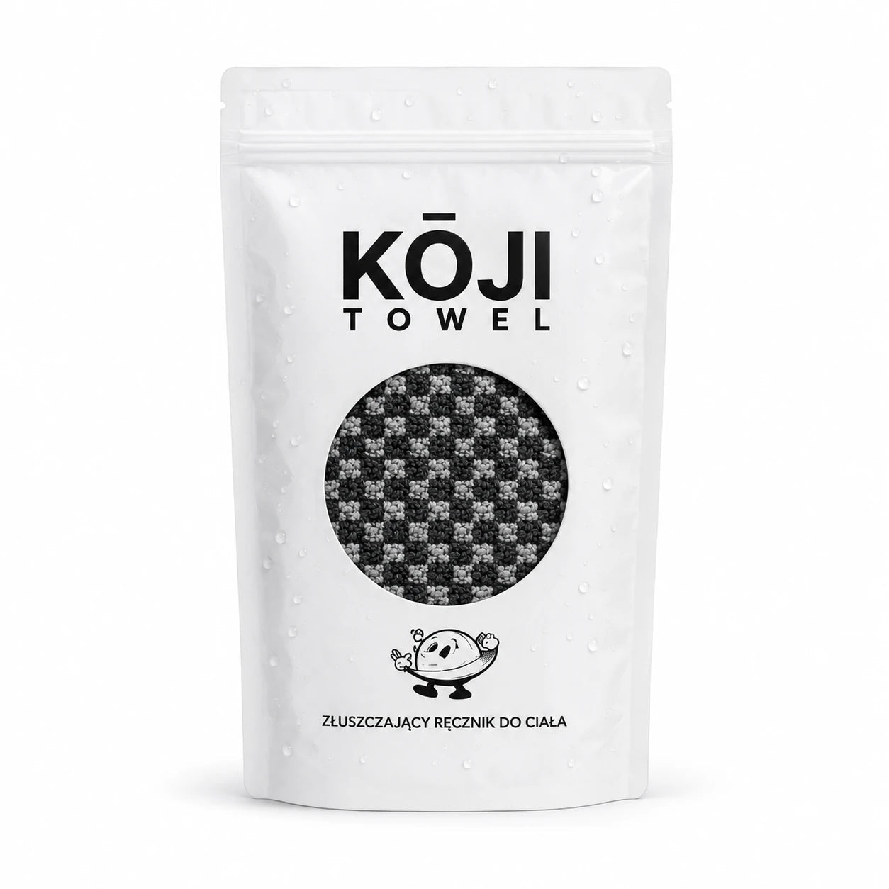 Exfoliační ručník Kōji – černá