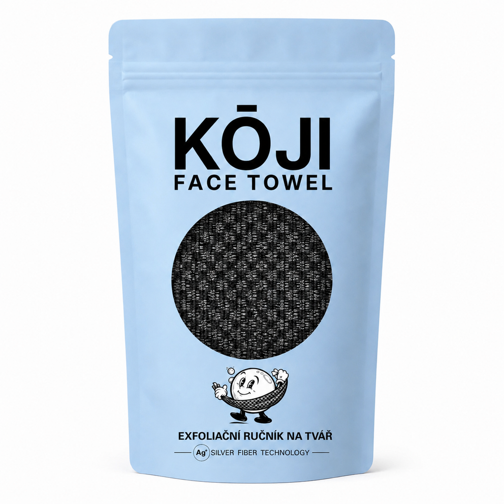 Exfoliační ručník na tvář Kōji Face Towel — balení