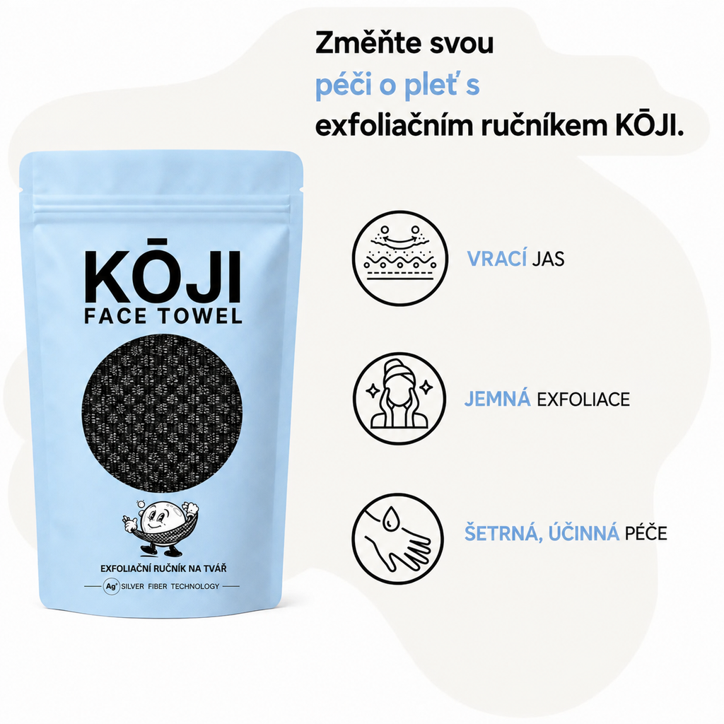 Tři přínosy ručníku Kōji Face Towel