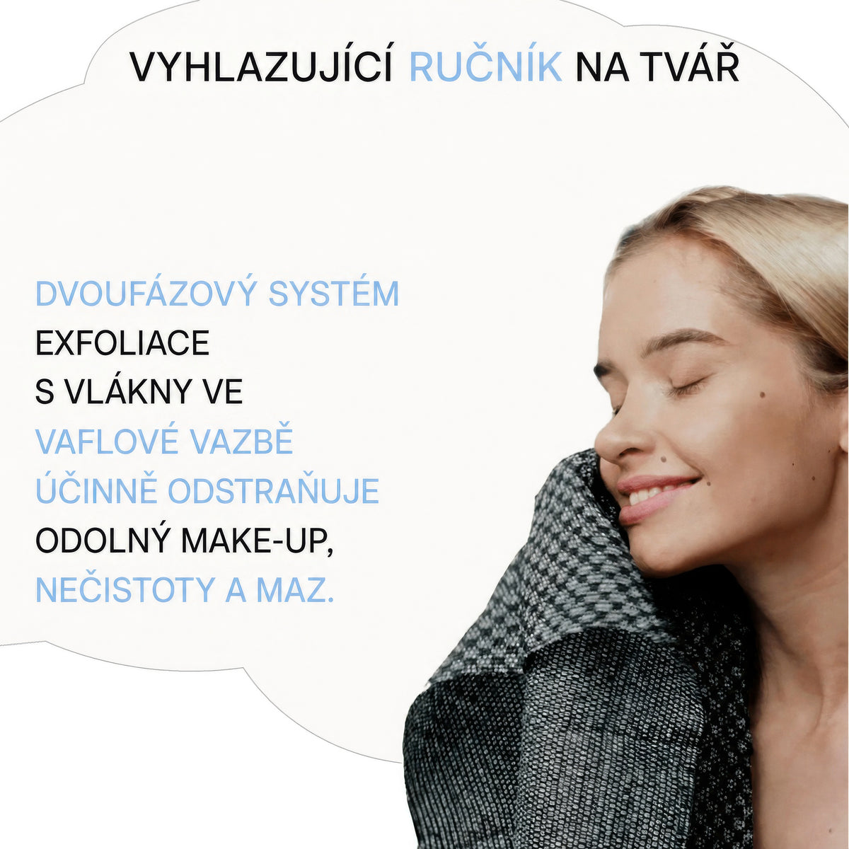Dvoufázové odličování s ručníkem Kōji Face Towel