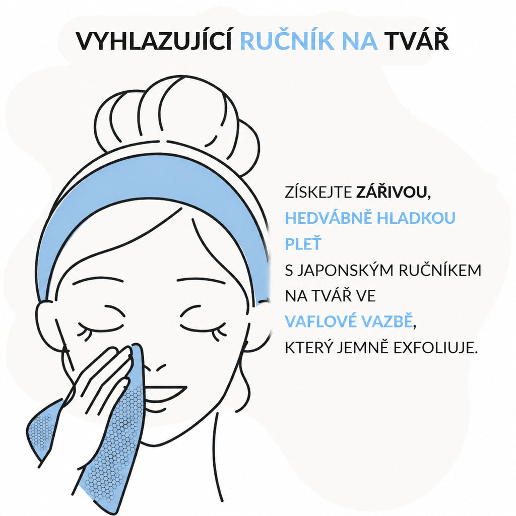 Jak používat Kōji Face Towel — vaflová vazba