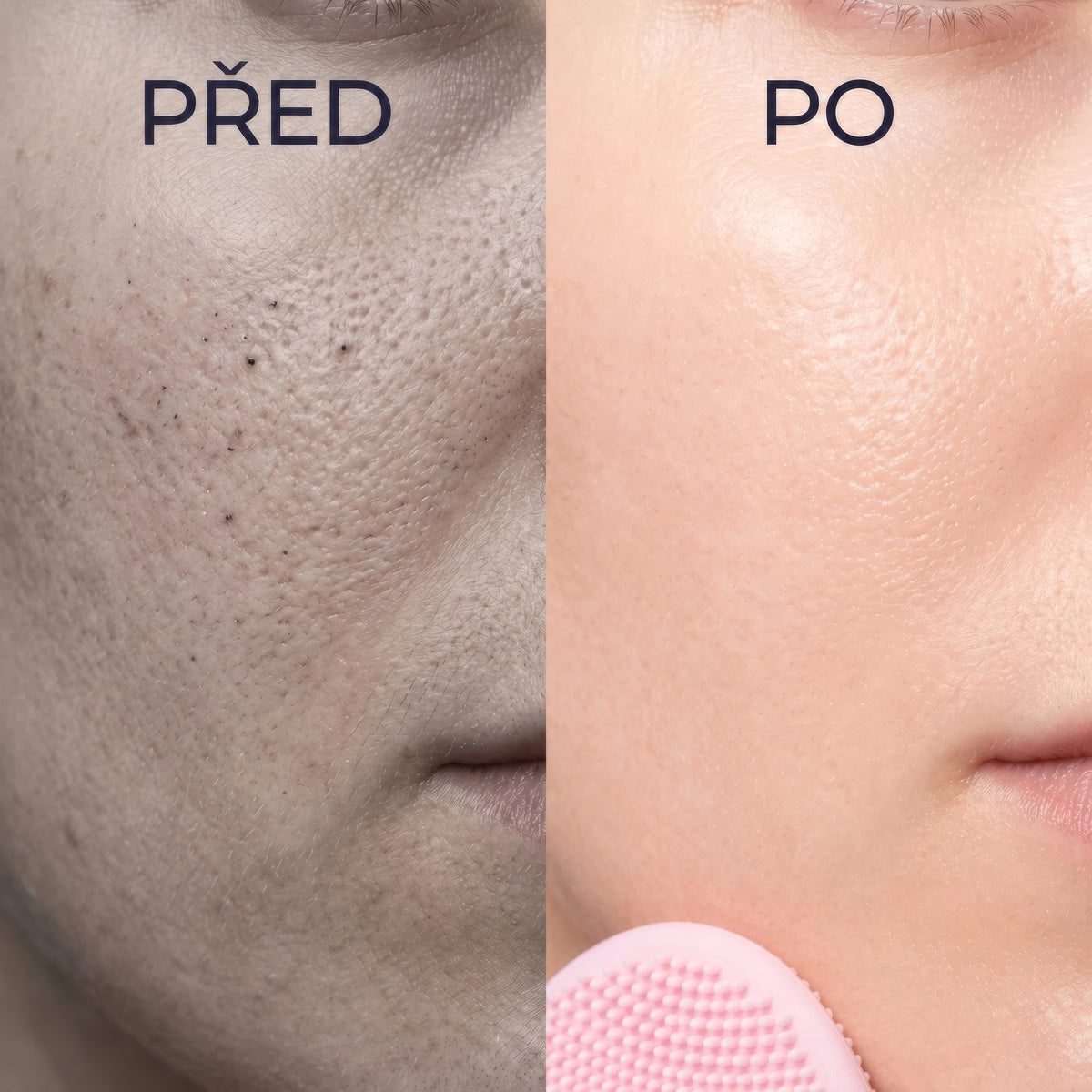Detail pleti před používáním a po používání padu Kōji Glovi
