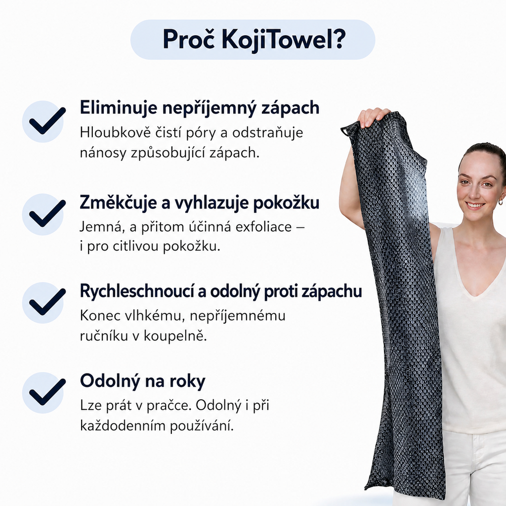 Proč Kōji Towel — přednosti exfoliačního ručníku